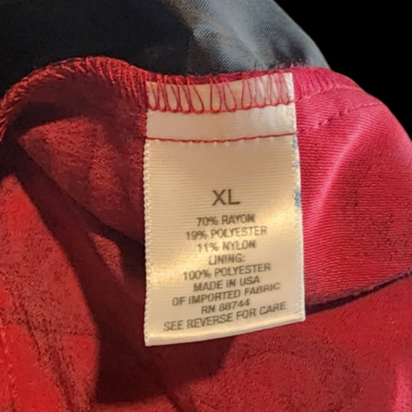 Dress Barn Black and Red Open-Front Blazer Velvety Accents 3/4 Sleeve Women's XL - Picture 6 of 6